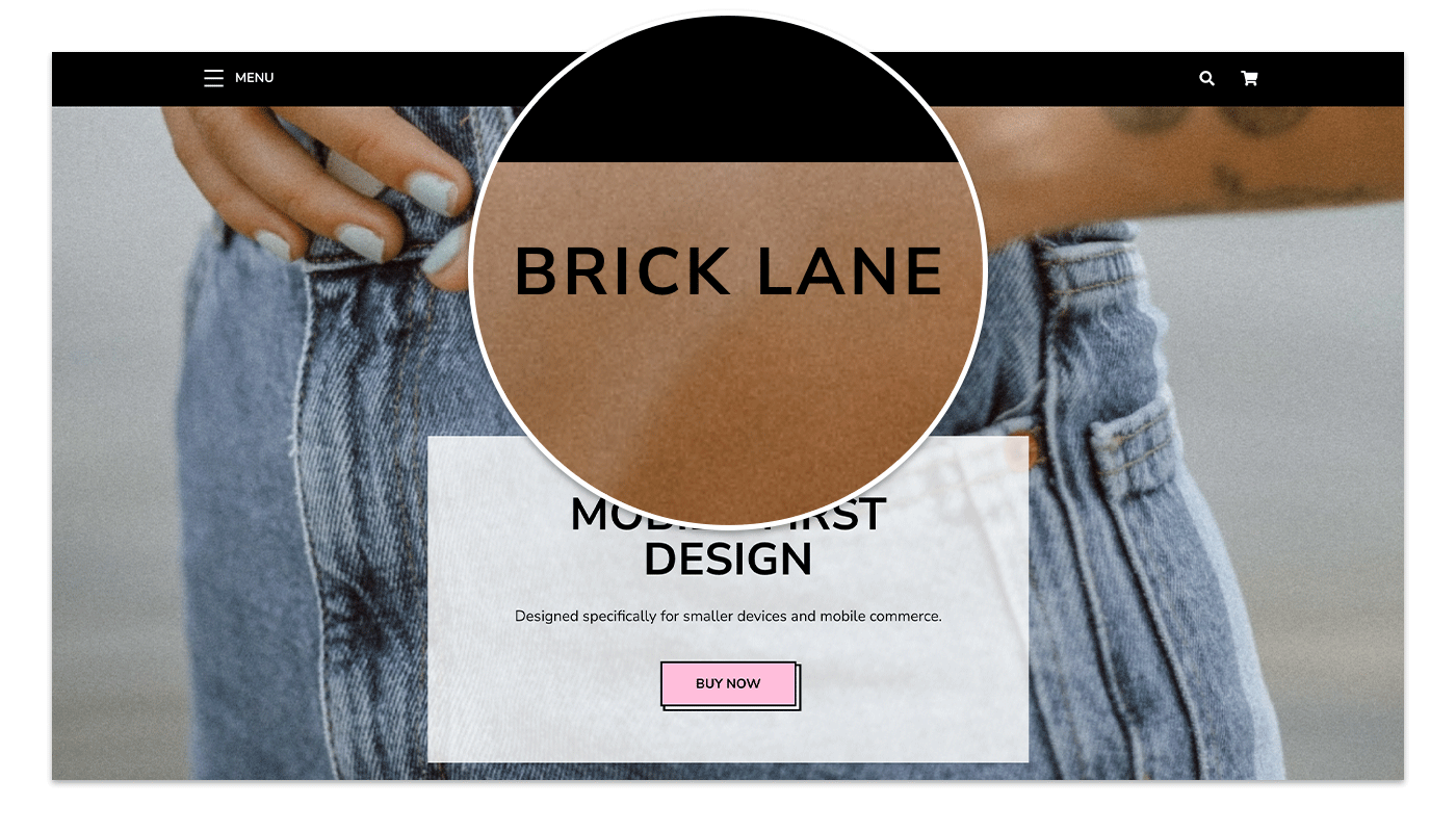 Brick Lane theme logo placement
